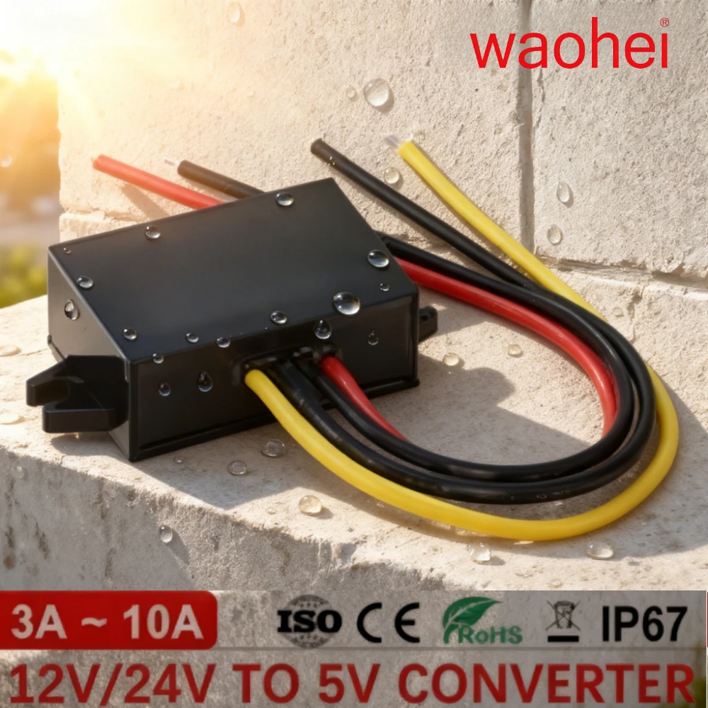 

12V 24V to 5V 8-36V to 5V 3A 5A 10A DC DC Step Down Power Converter 8-36V Buck to 5V Supply Switching Power for Car Toys Quality
