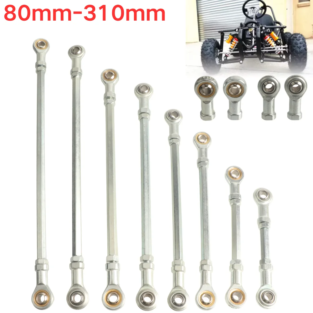 80-315mm Adjustable Steering Tie Rod Kit with M8 Ball Joint Connector Bolt for 50cc 110cc 150cc 200cc Cargo ATV GoKart Quad Bike