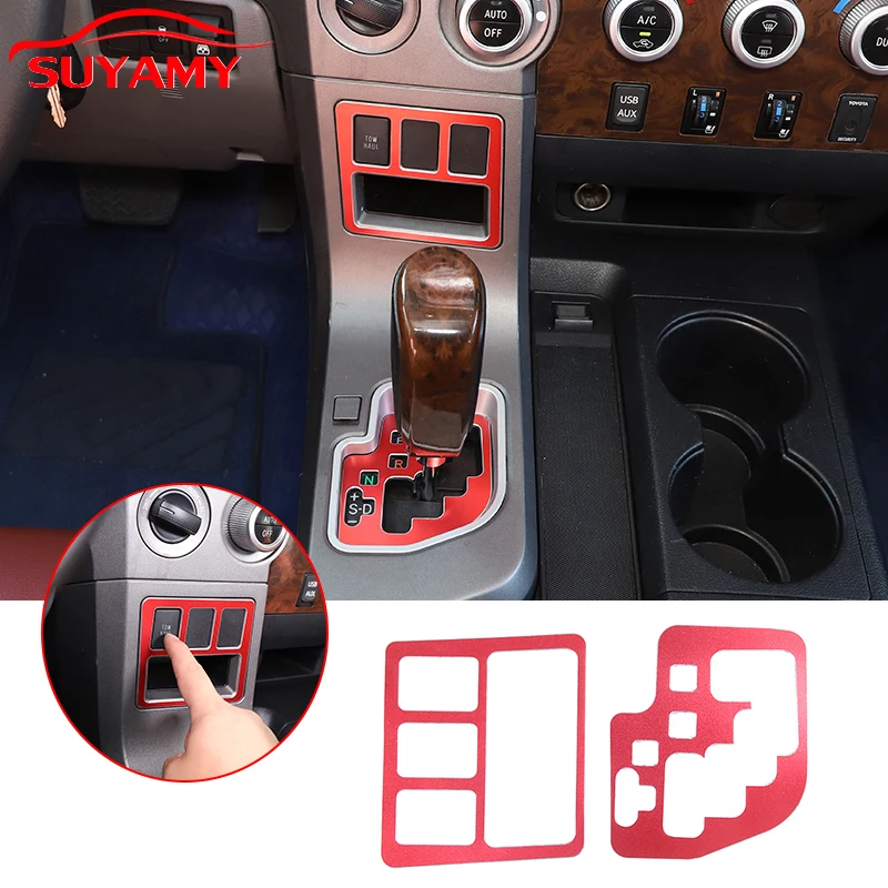 

Aluminum Alloy Car Central Control Gear Shift Control Panel Trim Cover For Toyota Tundra 2007-2013 Auto Interior Accessories