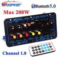 Woopker Amplifier Board 60-200W Bluetooth AMP USB FM Radio TF Player Audio Subwoofer DIY for Car Truck RV Camper