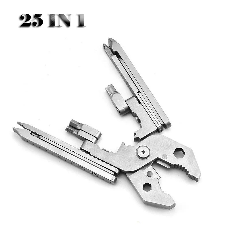 25 IN 1 Multifunctional Portable Tool Pliers Combination Portable Folding Pliers EDC purpose Mini Swiss Creative Small Gift