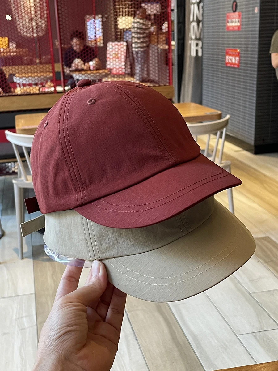 Short Brim Sparkling Style Peaked Cap Men's and Women's Quick-Drying Thin Soft Top Sunshade Matching Baseball Cap Women's