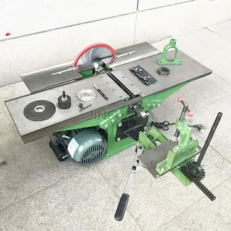 

Multifunctional household industrial planing sawboard drilling round hole planer electric planer thickness planer