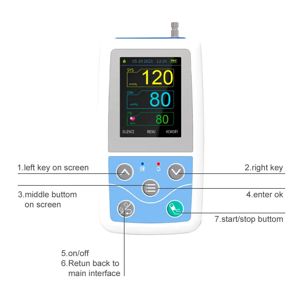 CONTEC ABPM50 Blood Pressure Monitor Hospital Ambulatory Electronic Digital 24-Hour Ambulatory Sphygmomanometer