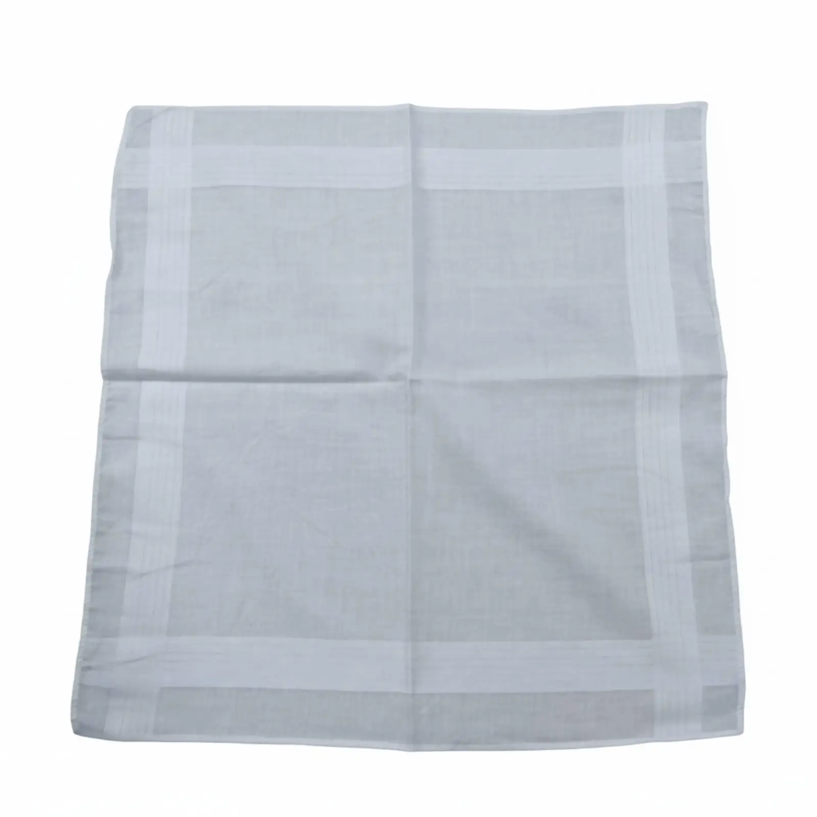 Cotton Handkerchief for Men Women White Solid Woven Border 12 Pack Absorbent Facial Tissue Handkerchiefs for Pocket