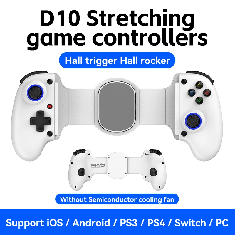 D10 Telescopic Mobile Gamepads Dual Vibration Bluetooth 5.2 Gaming Controllers For Switch/Android/iOS/PS4/XBOX/PC Accessories