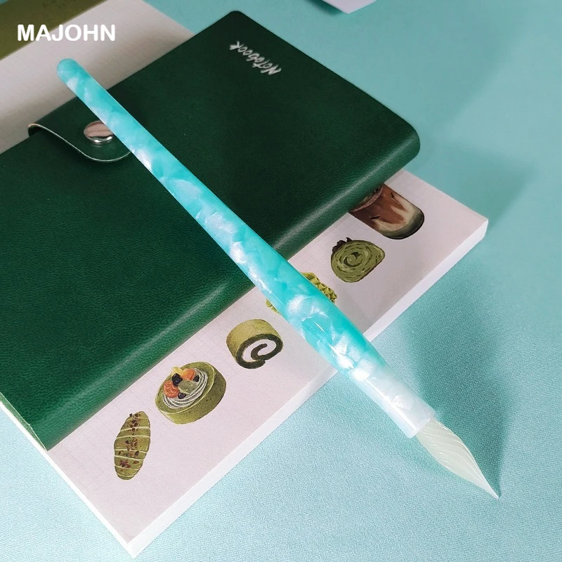 MAJOHN N12 Ręcznie Robiony Piórnik z Żywicy i Szkła, Stalówka do Piór Kaligraficznych, Pióro do Pisania, Artykuły Papiernicze, Biurowe, Szkolne — zdjęcie produktu 4