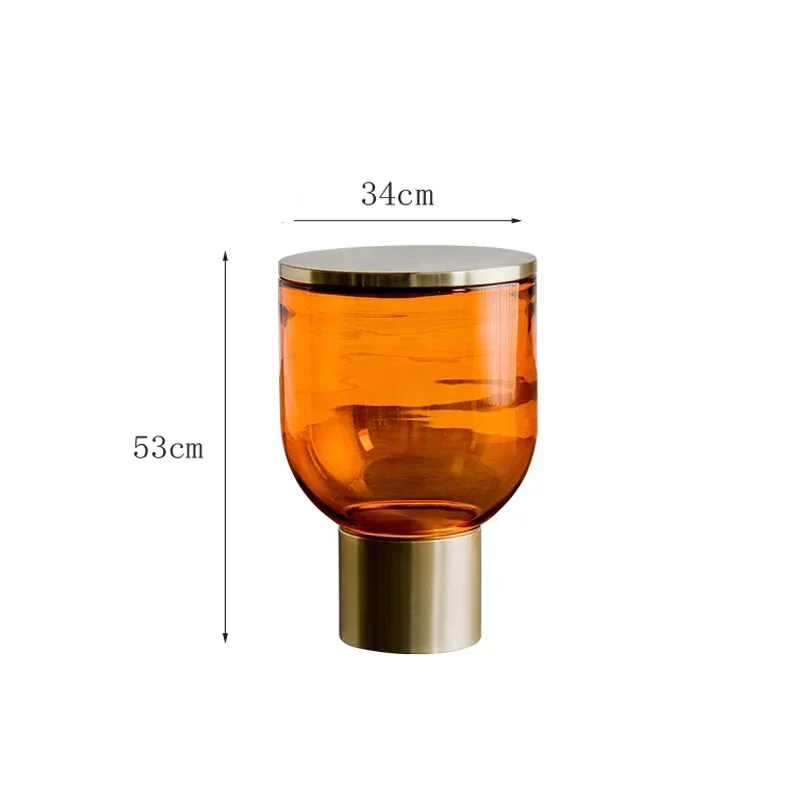 

N Modern Designer Glass Coffee Table Living Room Sofa Side Table round Color Simple Personality round Table