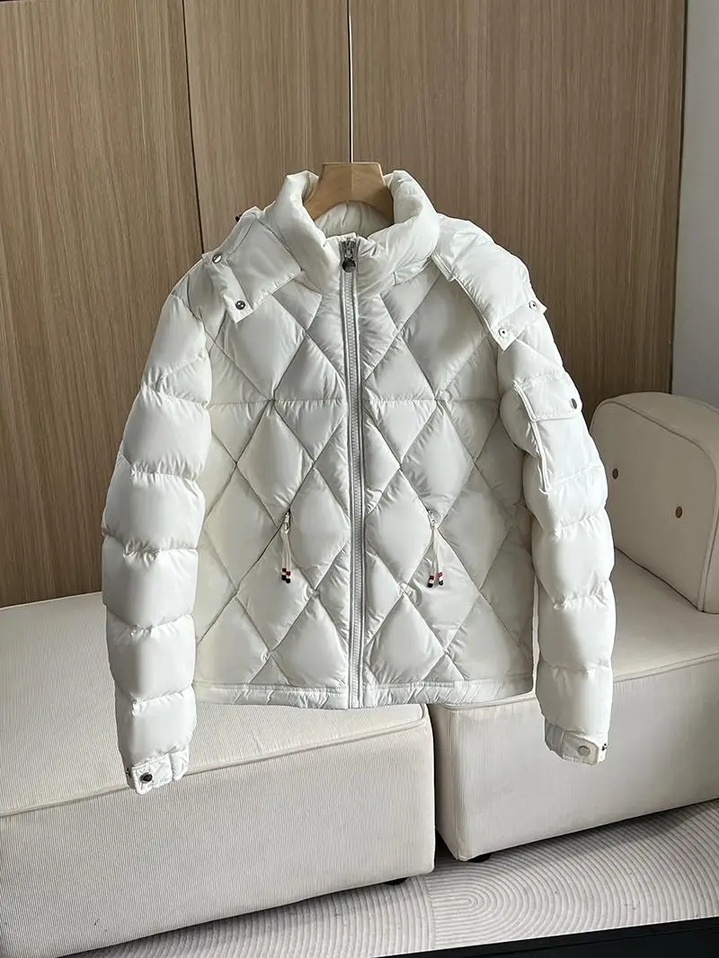 Piumino da coppia Autunno Inverno da donna con cappuccio addensato caldo piumino d'anatra bianco piumino allentato di lusso Parker capispalla