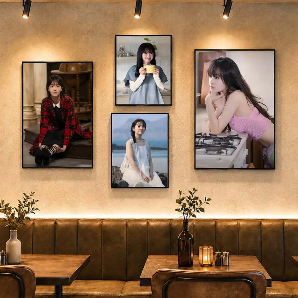 Korean Actress P-Park Bo-youngS Poster Vintage Retro Anime Poster Stickers Peel and Stick Wall Art Home Decor
