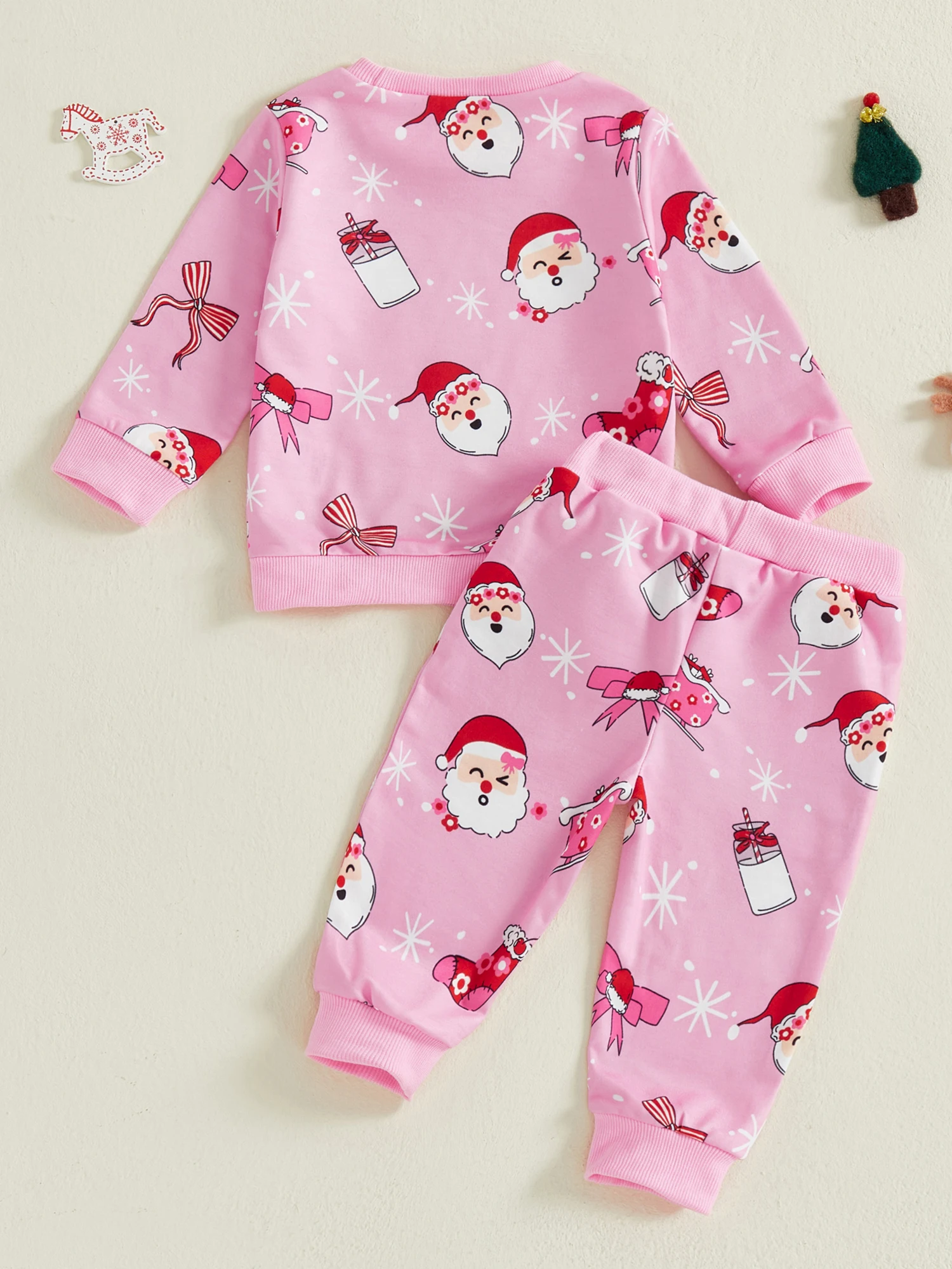 

Baby Girl Christmas Outfits Reindeer Print Ruffle Sleeve Top Plaid Suspender Skirt Bow Headband 3 Pcs Set for Toddler