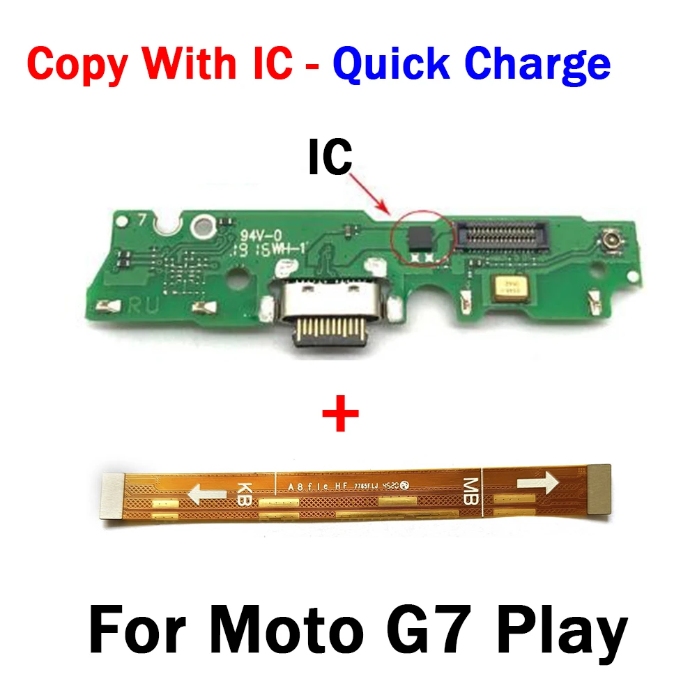 USB Fast Charging Charger Main Motherboard Flex Cable For Moto G9 Power G8 G9 Plus G7 Power G6 Play Dock Connector Board