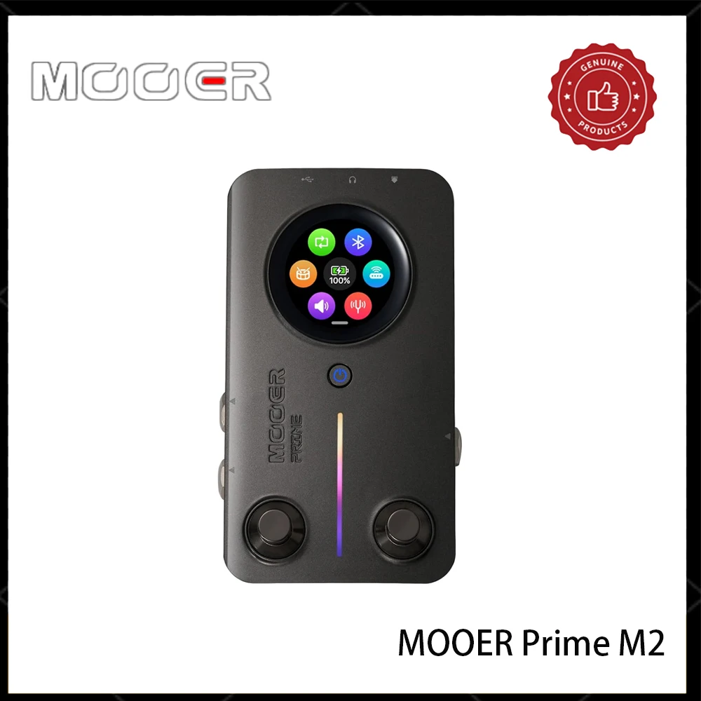 Mooer Prime M2 Guitar Pedal / GWF4 Footswitch, M2 Built-in 194 Effects 56 Drum Machines Touchscreen Guitar Accessories