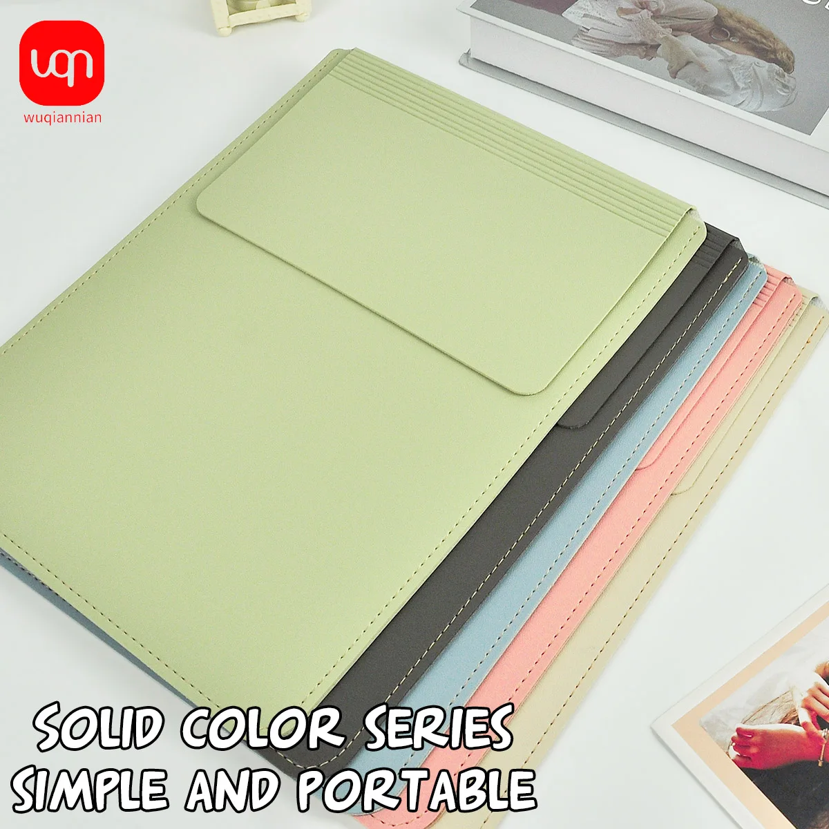 Simple High Capacity Laptop Protection Cover PU Leather Cover Lpad Laptop No Magnetic Buckle Notebook