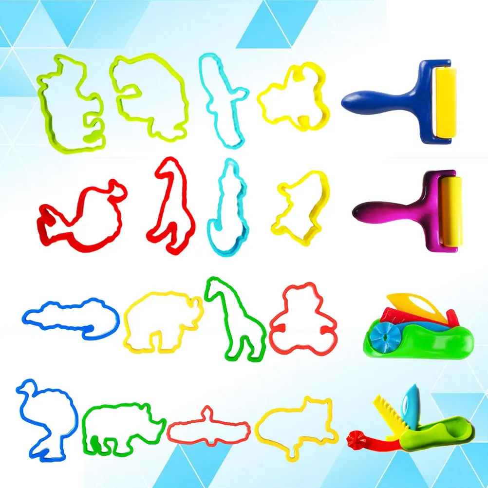 42 stks Kleurrijke Klei Dier Mallen Kids Diy Plasticine Tool Set Voor Fun Home School Craft Activiteiten Levert