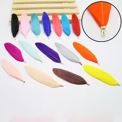 20Pcs Natural Goose Feather Tassel Pendants for Crafts Feather Charm Pendants Earring Making Supplies For DIY Jewelry Findings