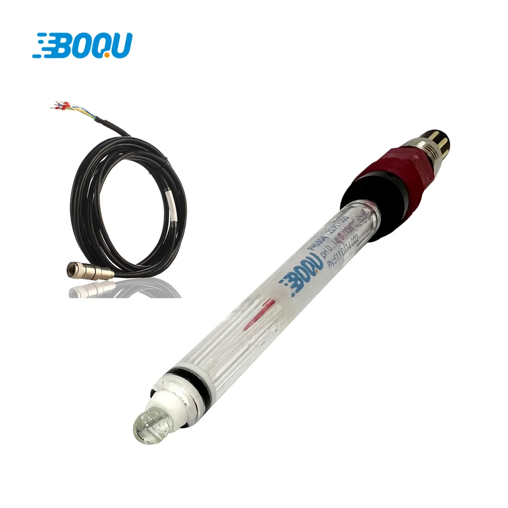 High Temperature High Pressure PH Sensor 135 Degree 13 Bar With VP Connection Pt1000 Temperature Compensation