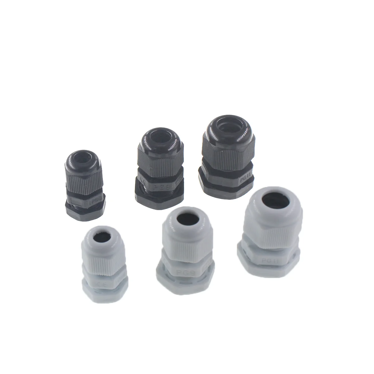 20PCS PG7/9/11/13.5/16/19/21/25/29-63 Type Waterproof Cable Gland Nylon Plastic Sealed Gland Head Fixed Wire Connector For 3-6.5