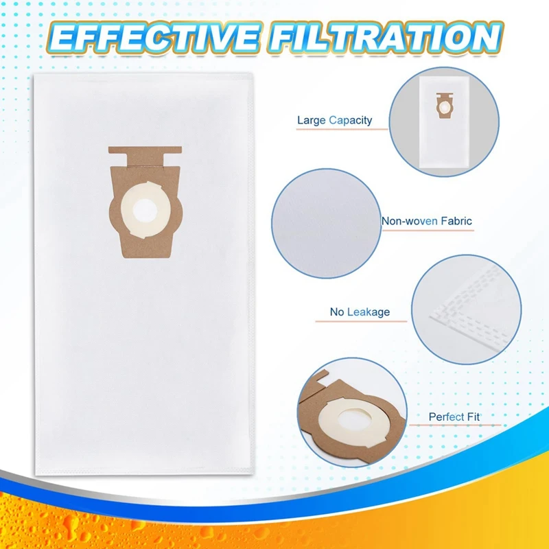 F Style Vacuum Cleaner Bags Parts Accessories For Kirby G Series, Replace Part 204814, 204811, 204803, 204808, 205811 (6+2 Pack)