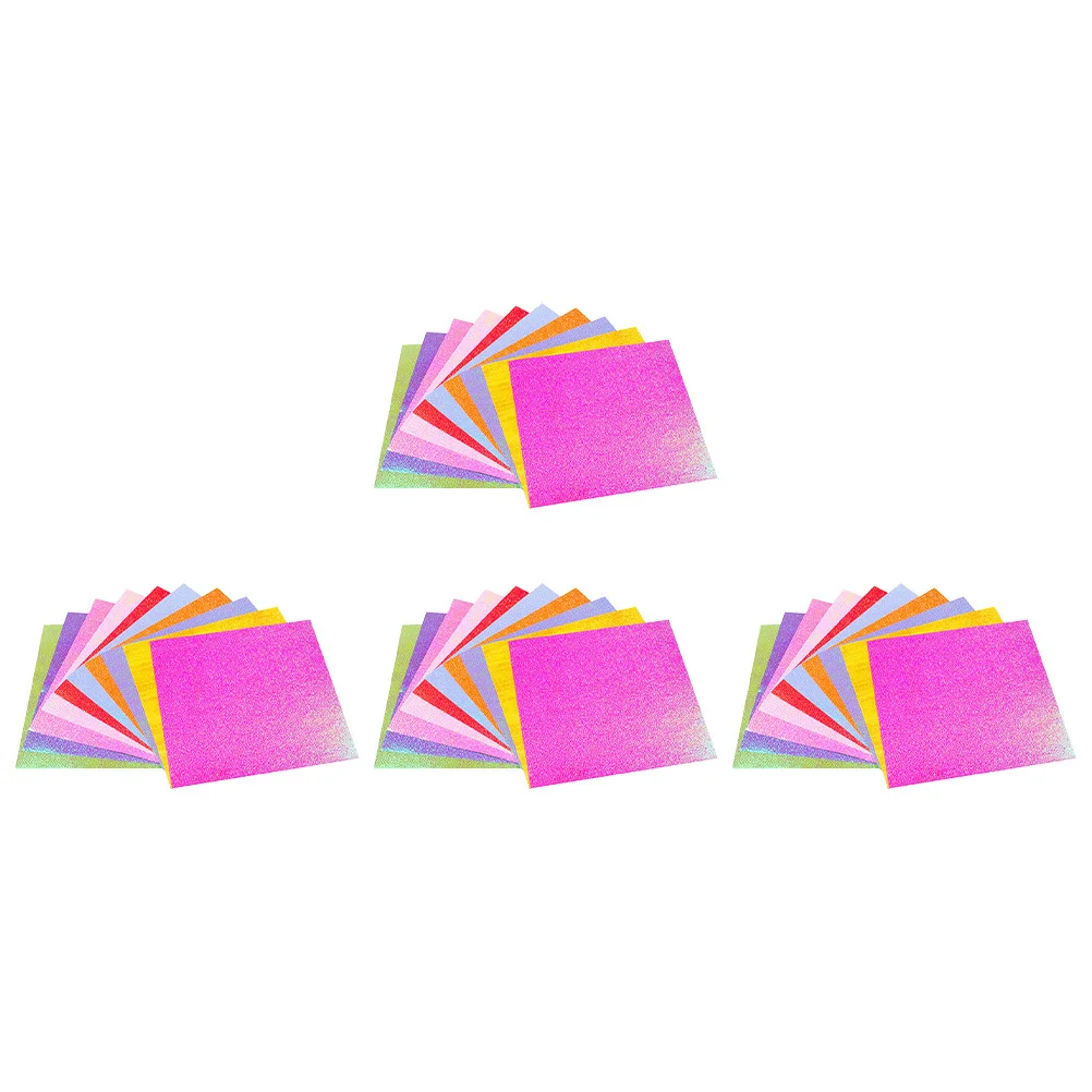100Pcs Sparkle Folding Paper for Kids Crafts Reusable Shiny Art Supplies Ideal for Homemade Greeting Cards Gift Making and