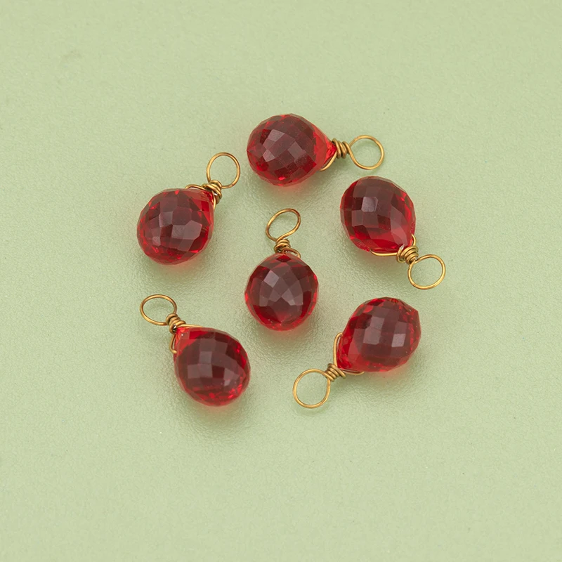 assoonas, 4 Stück/Set, MH36, Schmuckzubehör, Edelstahl-Kappenring, Glas, handgefertigt, Anhänger, Schmuckherstellung, DIY-Anhänger – Detail 2