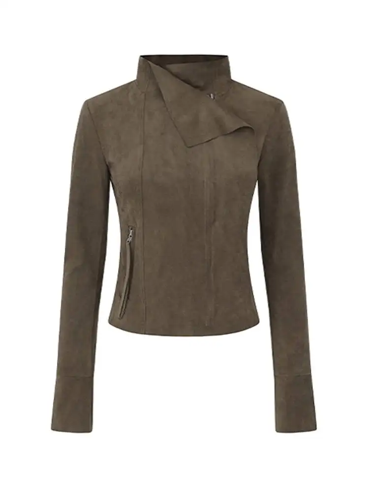 Visual Sle ort مصممة Jaet North Island Studio بقصة ضيقة وياقة مدببة ثلاثية الأبعاد ملابس خارجية للنساء Faion Spring Coll... #3