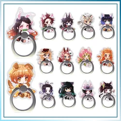 Anime Demon Slayer Mobile Phone Ring Rotatable Cartoon Action Figures Smartphone Ring Holder Stand Support Friends Gifts