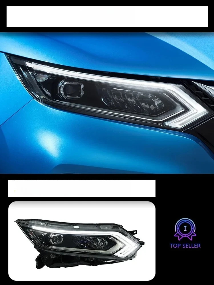 Car Lights for Nissan Qashqai LED Headlight 2017-2020 Headlights Qashqai DRL Turn Signal High Beam Angel Eye Projector