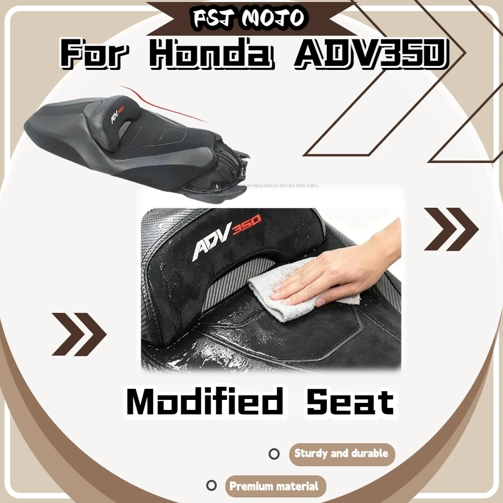 For Honda ADV350 Luxury Spec Modified Comfort Saddle With Lumbar Support Waterproof Non‑Destructive Mount Mod Accessories