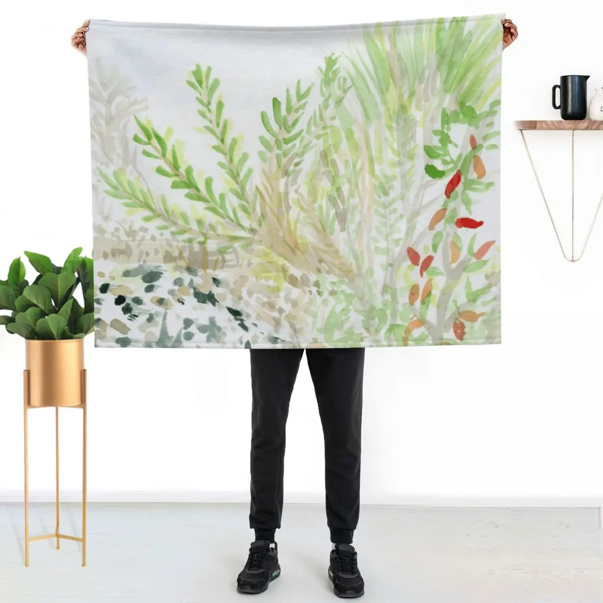 Nature Walk Throw Blanket for winter Furry Shaggy For Baby Sofa Quilt blankets ands Blankets