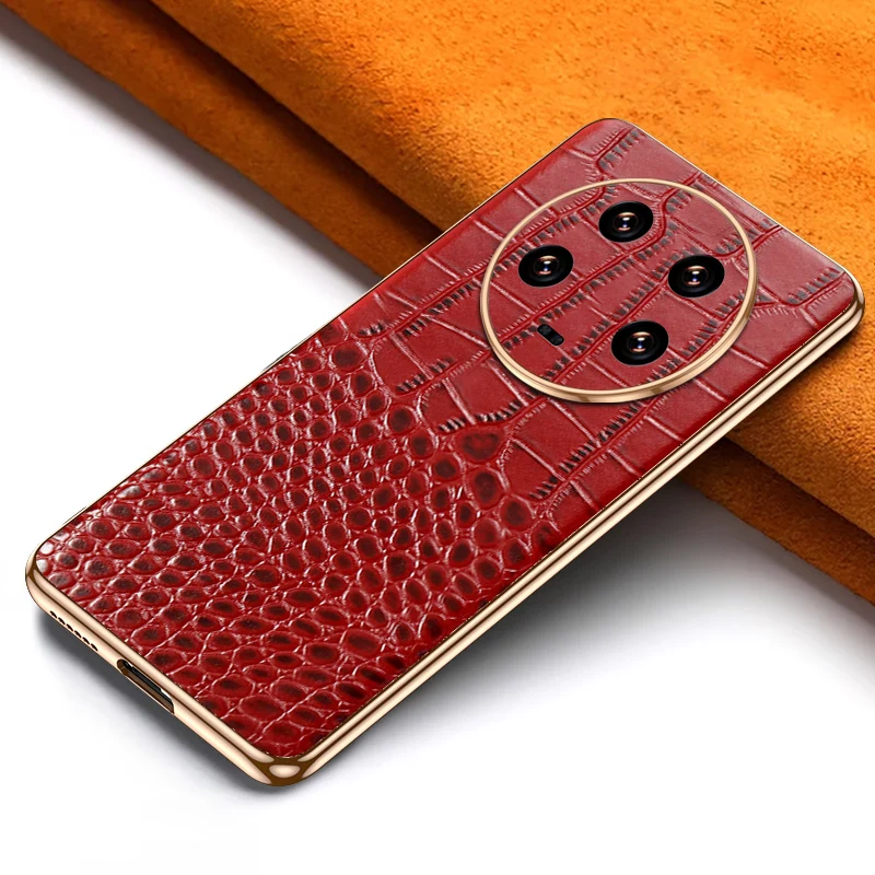 

Genuine Cowhide Leather Phone Case for Xiaomi 13 Ultra 12 12S Pro 11 13Pro 12X 11Pro Luxury Soft Edges Shockproof Back Cover