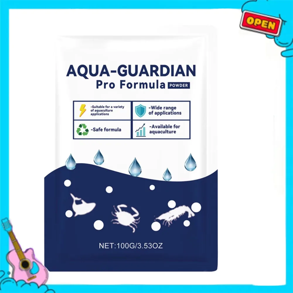 Aquarium Water Clarifier Powder Fish Tank Purifier Pond Water Treatment Agent Clear Cloudy Water Safe Aquaculture Care Cleaning