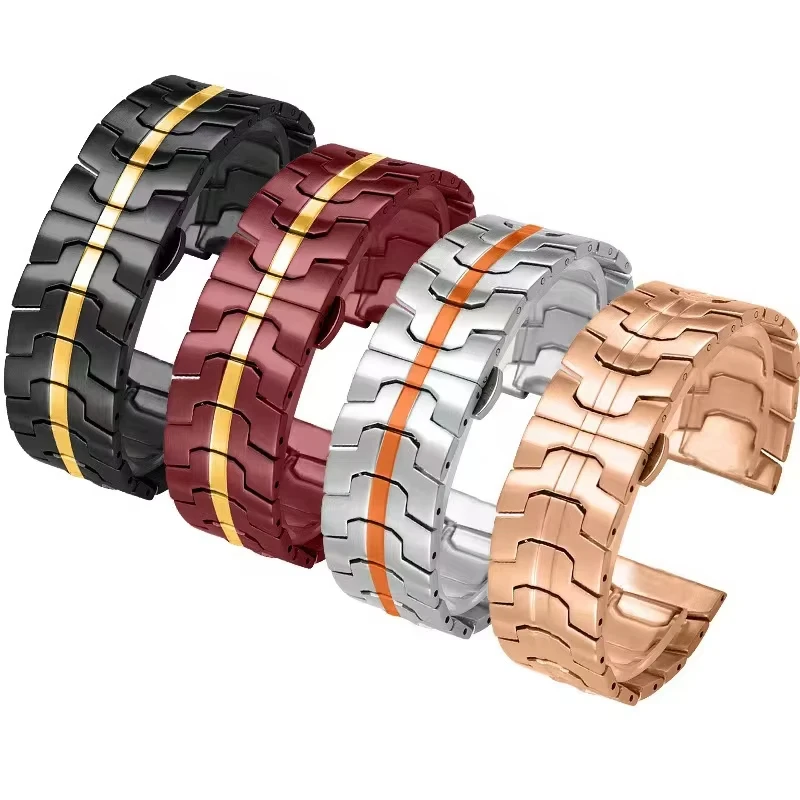 22 مللي متر شريط معدني فاخر لـ Amazfit Bip 6 5 5 حزام الوحدة لـ Amazfit Balance 2/الفهد مستدير/Pro/GTR 4 3 2 47 مللي متر ستراتوس 2 3/Pace