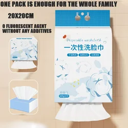 Disposable face wash towel extractable oversized bag hanging makeup remover soft cotton towel dry wet skin care face wash towel