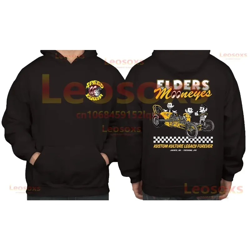 

2025 Men's Street Vintage Mooneyes Moon Equipped Polyester Hoodie Women's Classic Long SleeveNO.1