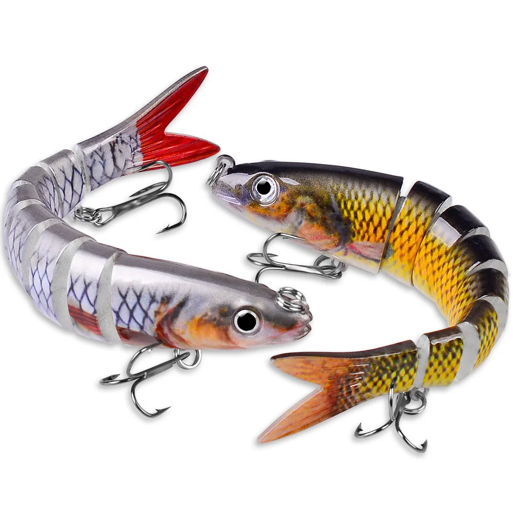 

1pcs Multi Jointed Fishing Lure 16 Color 8 Segment Swimbait 13.5cm 19g Lifelike Joint Bait Wobbler 6# Treble Hook Crankbait hs14
