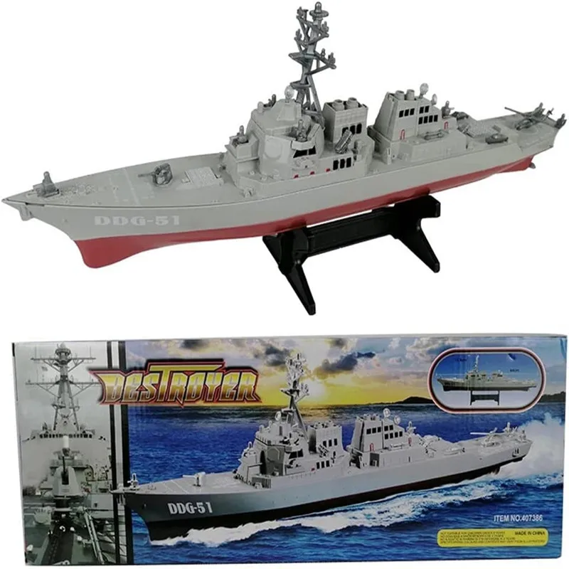 

Plastic Military Missile Ship Model Toys Static Finished Warship Destroyer Pendulum with Bracket Battleship