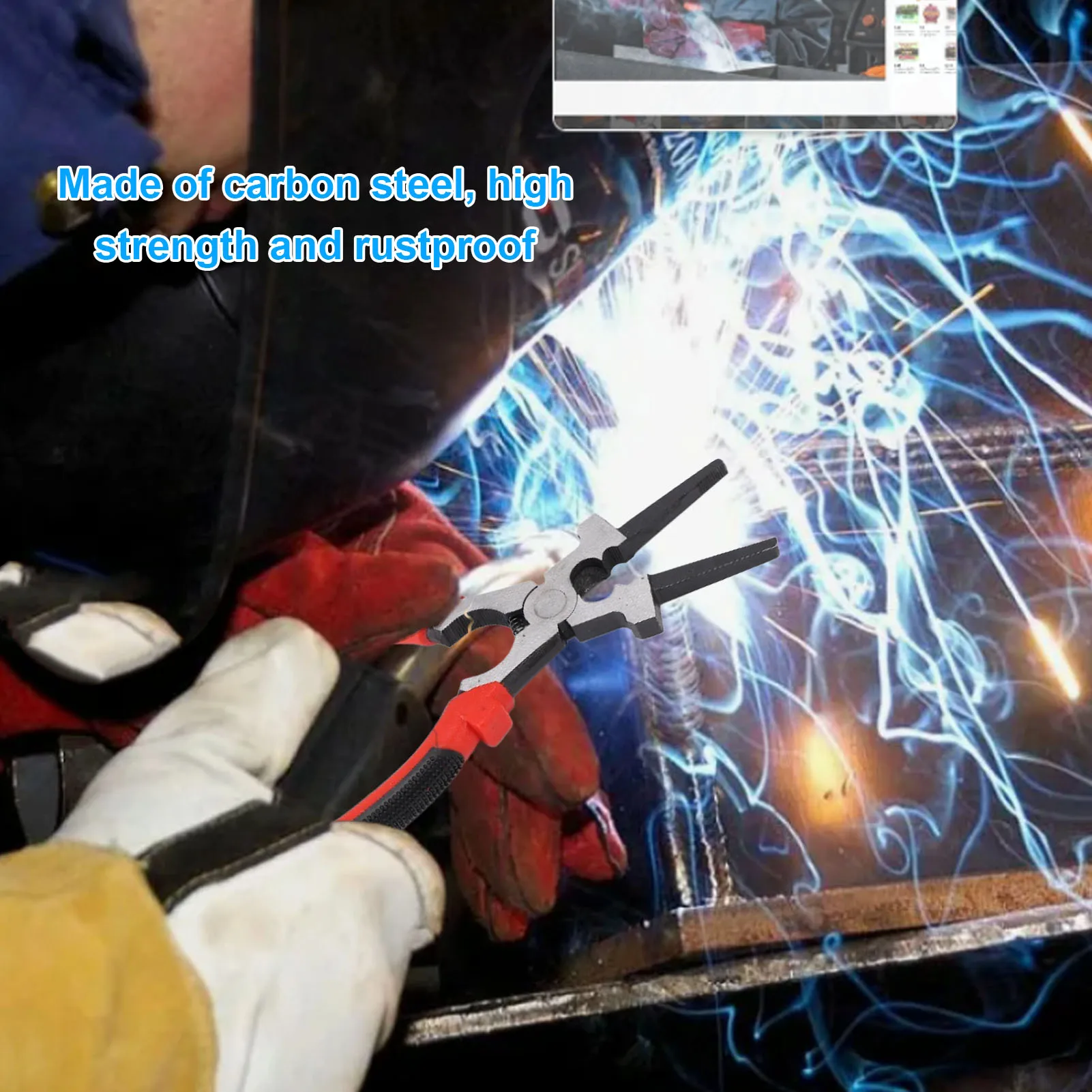 8 Polegada alicate mig multifuncional alicate de soldagem de aço carbono alto punho ergonômico antiderrapante para soldagem profissional alicate mig