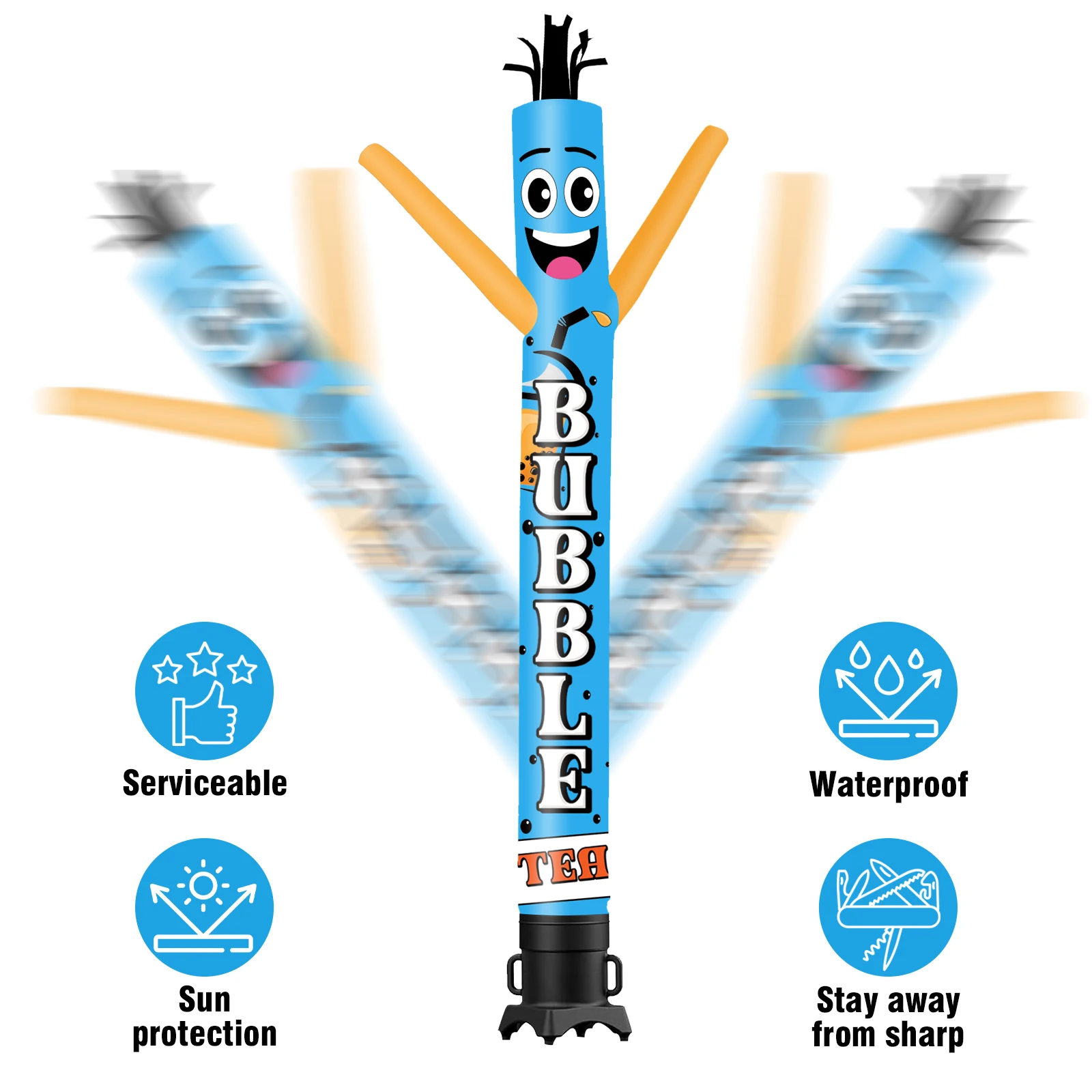 팽창식 버블 댄싱 가이, 야외 장식 광고, 송풍기 미포함, 스포츠, 6 피트, 10 피트, 15 피트, 20 피트