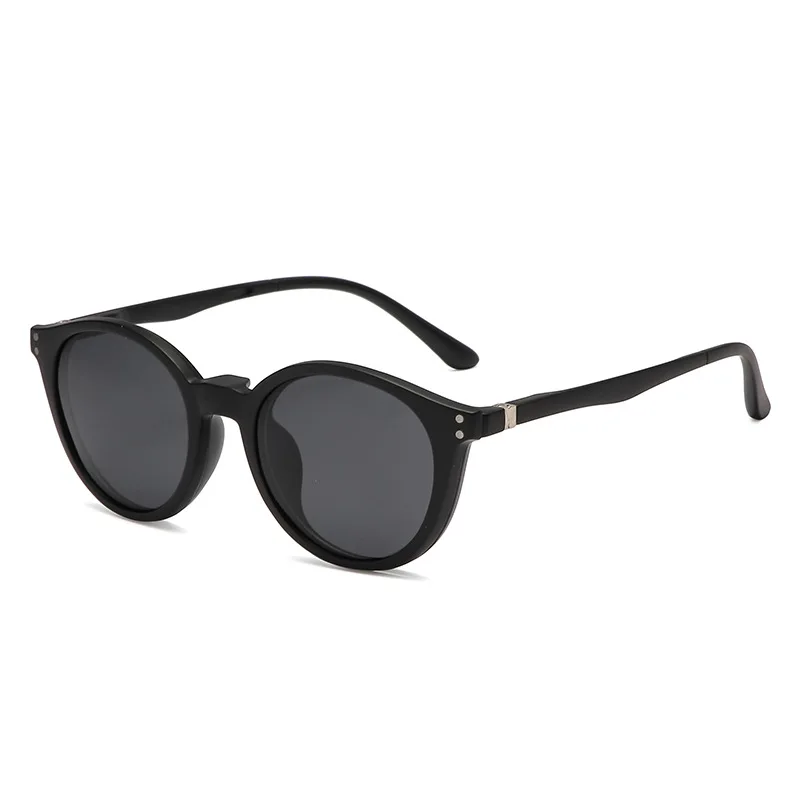 VCKA-gafas de sol para miopía, lentes con Clip magnético, prescripción-0,5 a-10, TR90 marco redondo, bloqueo de rayos azules, astigmatismo miopía
