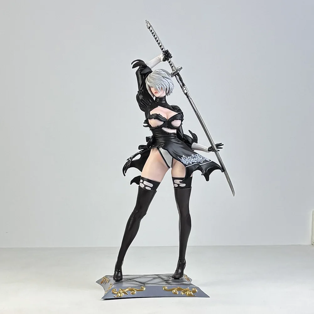 32 سم NieR: Automata Pod YoRHa رقم. 2 نوع B 2B اثنين رئيس PVC عمل الشكل أنيمي نموذج لجسم لعبة جمع دمية هدية