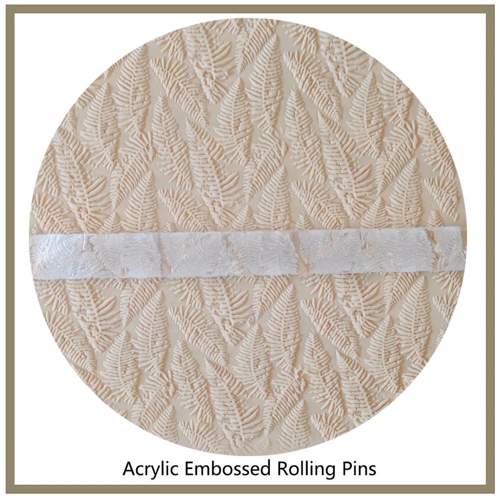 Baking Pastry Cookie Dough Pies Crust Textured Rolling Pin For Clay