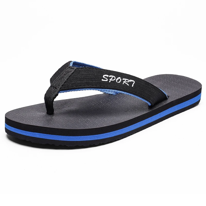 Summer beach outdoor sandals Fashion flip-flops Men\'s casual sports non-slip flip-flops Bathroom slippers home large size