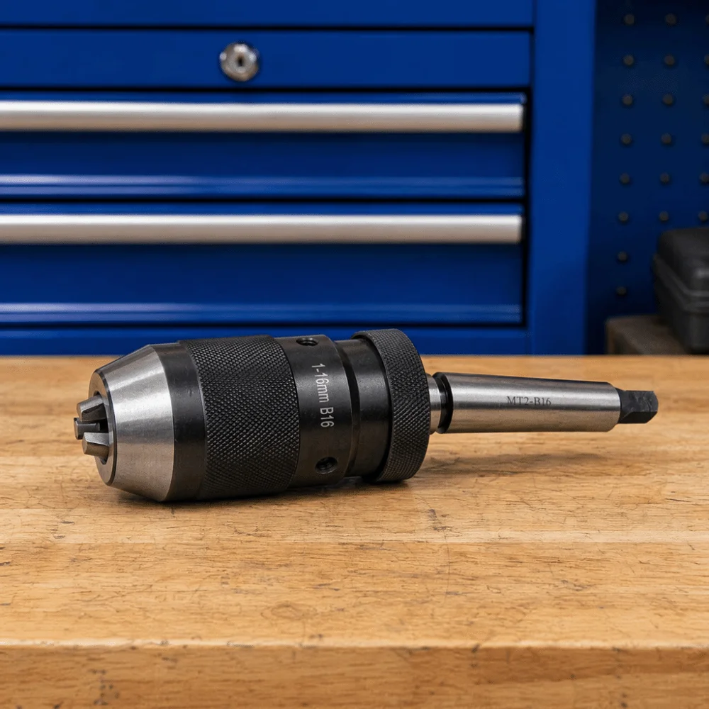 1-16mm Capacity Keyless Drill Chuck MT2 Arbor Taper 5/8-Inch Size Self Tighten Drill Chuck B16 Mounting Type Self Tightening
