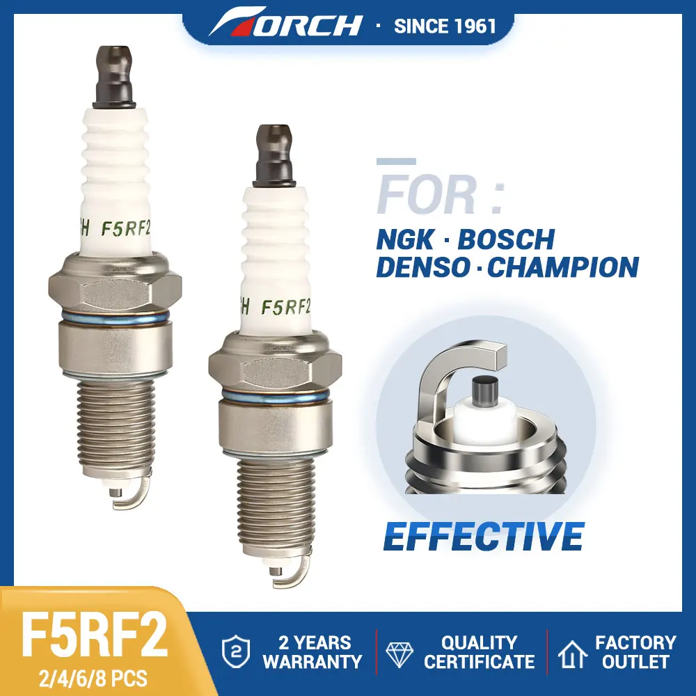 

2-8 шт. подсветка для свечей F5RF2, замена для BPR5EY BP5EY W16EPB W16EX W16EX-U J16C-U W16ETL W16EXR-U 0K2A1-18110 09482-00363