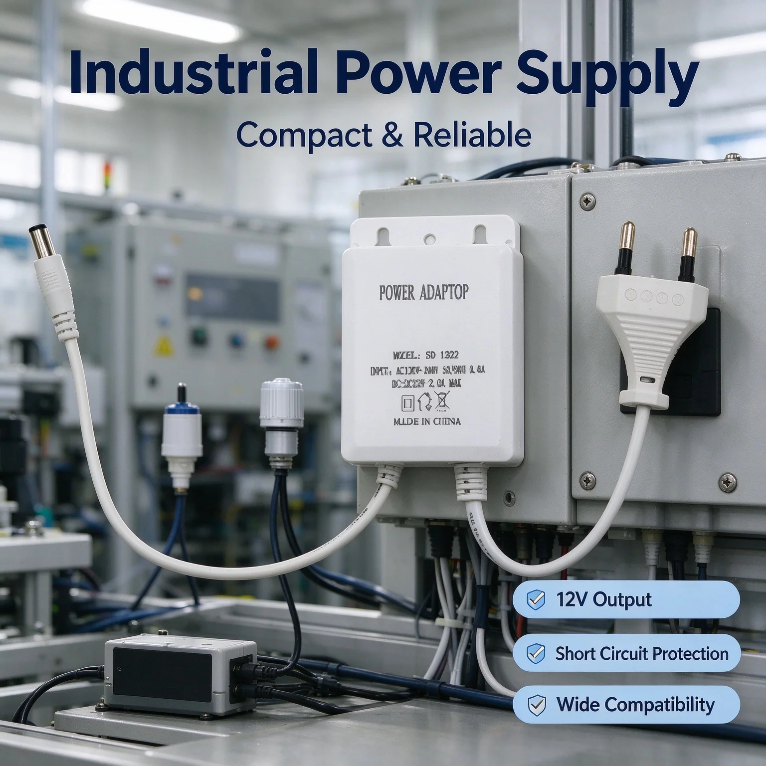 Waterproof outdoor housing shields power adapters from rain & dust for stable operation in harsh weather.