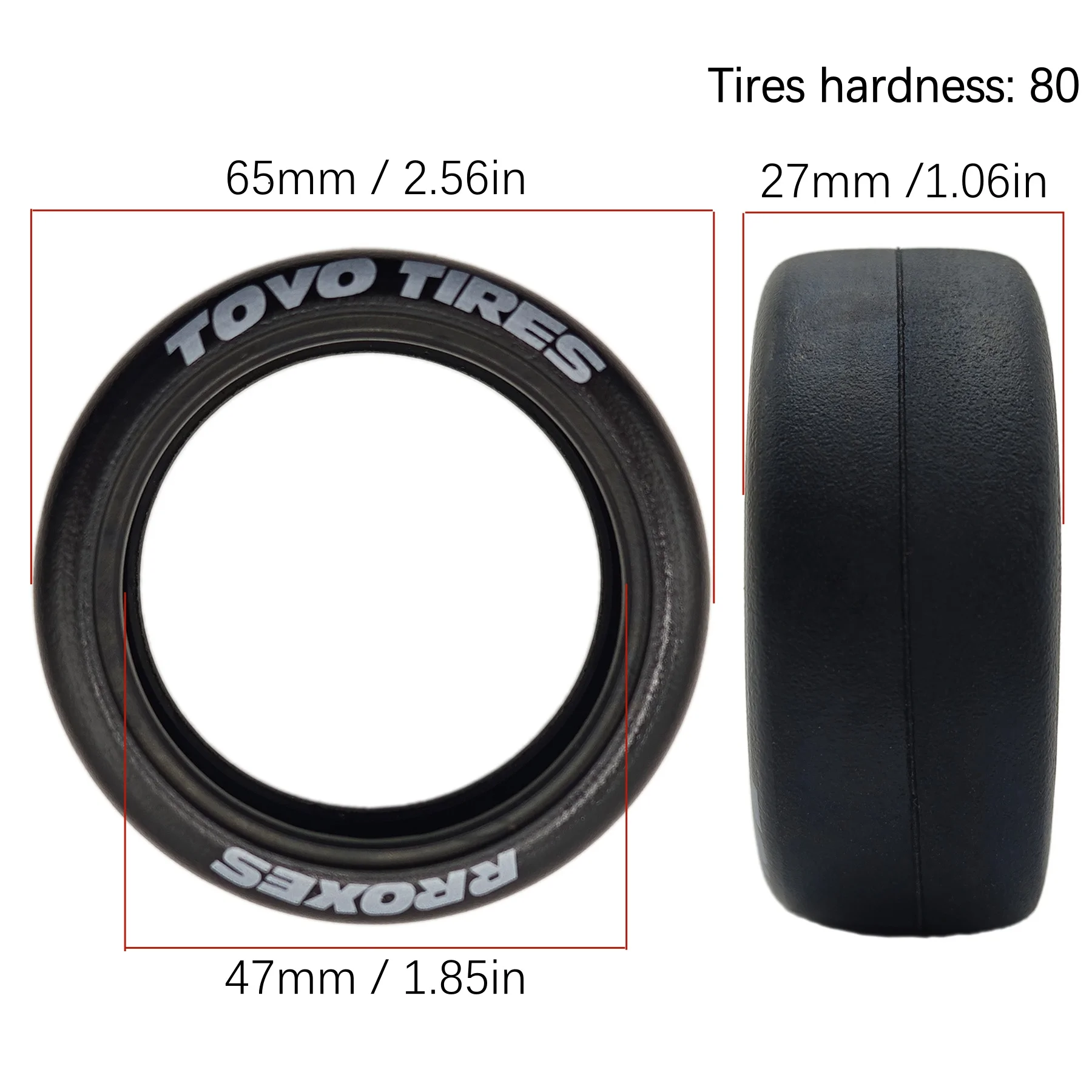 1/10 RC Drift Tires 65mm Hard Racing Tyres for Tamiya TT01 TT02 XV02 XV01 TA06 HPI HSP KYOSHO PTG2 1:10 Rally Car Upgrade Parts