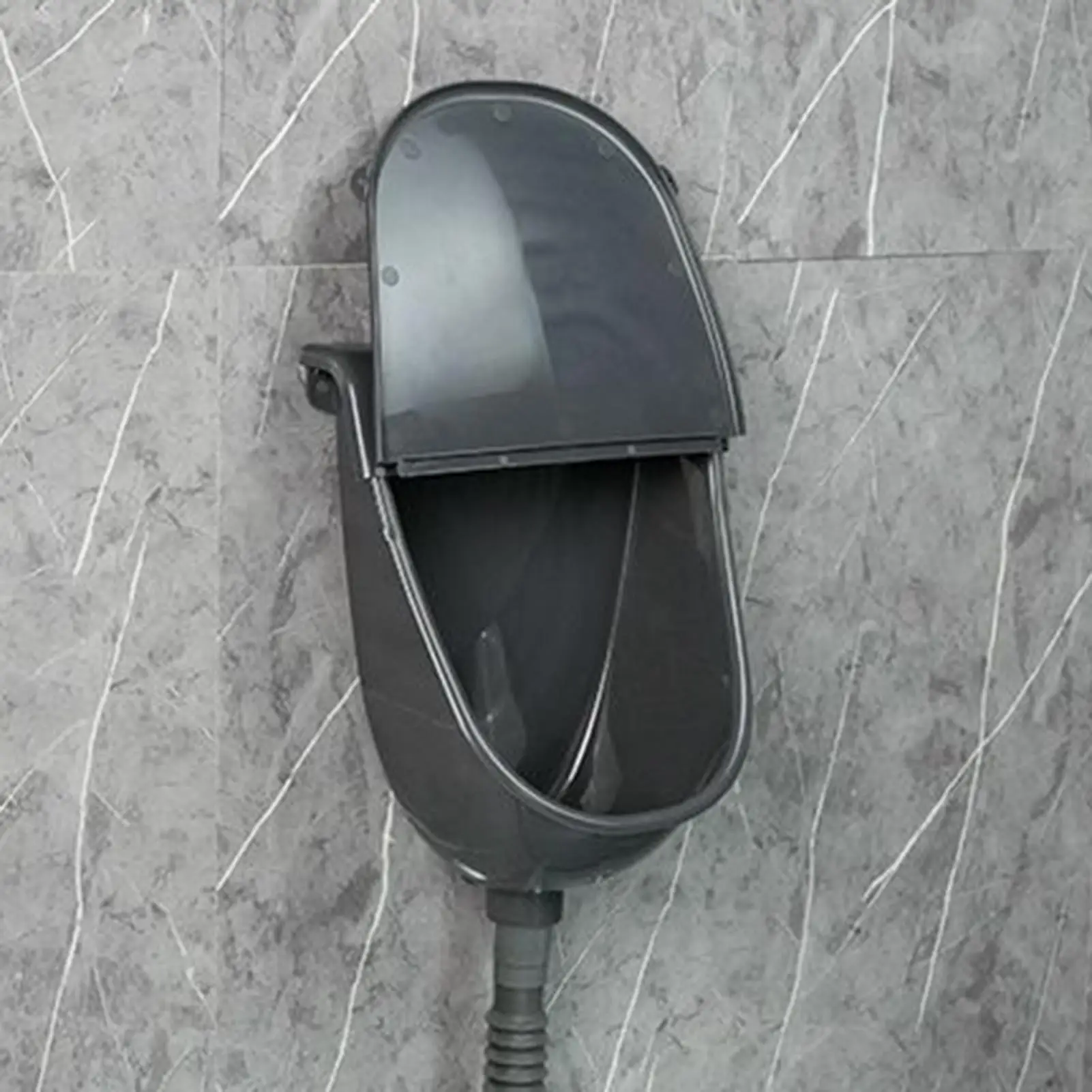 Wand-Urinal mit Deckel, wandmontiertes kommerzielles Urinal mit Abdeckung, auslaufsicher, spülbare Urin-Umsteller-Toilette mit Schlauch für Wohnheim