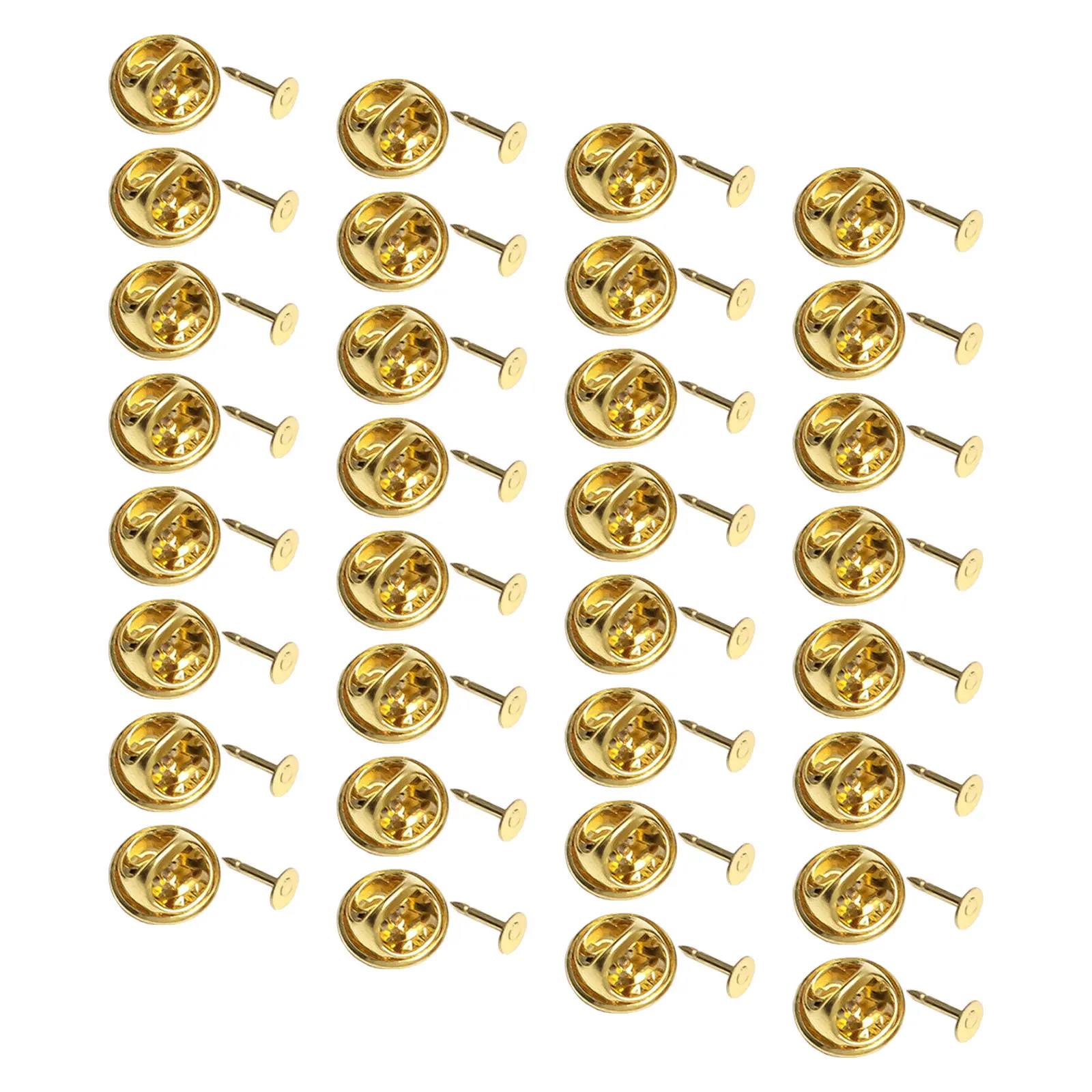 

200Sets Pin Locking Backs Metal Brooch Clasps for DIY Badge Pins Secure Enamel Pin Fasteners Craft Jewelry Findings