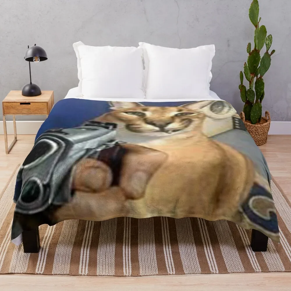 

Big Floppa gangsta Throw Blanket Luxury Sofa Quilt Blankets